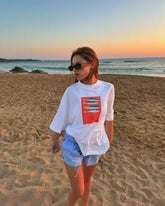 Harajuku Lässiges Sommer-Essen-T-Shirt
